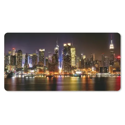 Produktbild von MuchoWow® Schreibtischunterlage New York - Manhattan - Skyline 80x40 cm - XXL Mauspad - Gaming Mauspad