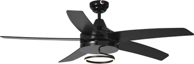 Produktbild von DeckenventilaTor Schwarz 132cm inkl LED mit Fernbedienung Cool Anello
