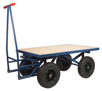 Produktbild von XXL Profi Plattformwagen 500 kg Transportwagen 120x80 cm Palettenwagen mit Bremse  Magazinwagen