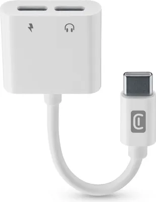 Produktbild von Cellularline Sound Charge Usb-c/Usb-c, 2x USB-C, Buchse, USB-C, Stecker, 0,1 m, Weiß