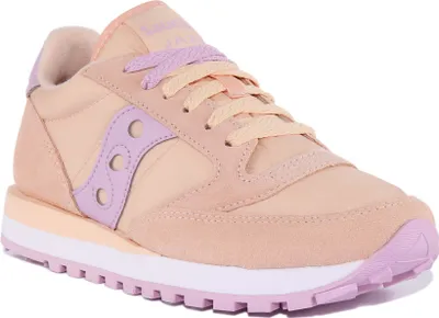 Imagen del producto de Saucony Jazz Orig para mujer, con cordones, de ante y nylon, zapatillas deportivas, color melocotón – sin descripción adicional / Melocotón