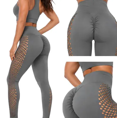 Immagine prodotto di Leggings Sportivi Push Up Donna ZR-40862 - Grigio, Comfort e Stile KP40862