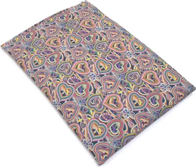 Produktbild von Bio-Dinkelkissen 30 x 20 cm, Bio-Dinkel + Baumwolle "Psychedelic Heart" - Als Wärmekissen & Kältekissen - Dinkel Körnerkissen für Mikrowelle und Backofen - 30x20cm, , 800g