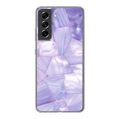 Produktbild von MuchoWow® Handyhülle Schutzhülle Hülle für Samsung Galaxy S21 FE Naturstein - Muster - Perlmutt Silikon Softcase Handy Hülle - Mobiltelefonhülle
