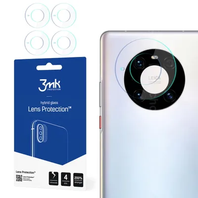 Produktbild von 3mk Hybridglas Lens Protection für Huawei Mate 40 Pro Kamera Objektiv Kameralinse 0,16mm 6H 4 Stück