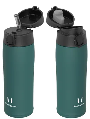 Zdjęcie produktu dla Butelka na napoje Super Sparrow ze stali nierdzewnej, pojemność 500 ml, bez BPA, butelka sportowa na świeżym powietrzu, solidna i trwała