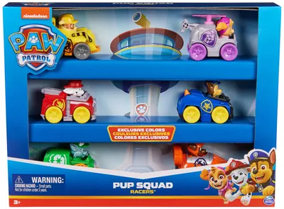 Produktbild von PAW Patrol - Fahrzeug Set Pup Squad Racers, 6-teiliges Geschenkset, Mini-Flitzer im Hosentaschen-Format 6 cm, für Kinder ab 3 Jahren, Fahrzeug-Set, PAW Patrol, 3 Jahr(e), Kunststoff, Mehrfarbig