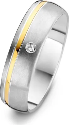 Produktbild von Danish Design - Ring - Damen - IJ138R2D-59 - Lynge - Titanium - Diamanten - Weite 59