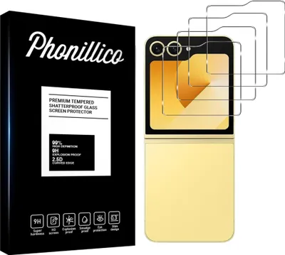 Immagine prodotto di Vetro temperato per Samsung Galaxy Z FLIP 6 [4 pezzi] Pellicola protettiva antigraffio resistente Phonillico®