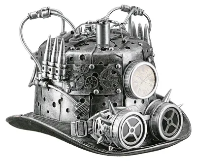 Produktbild von Casablanca by Gilde Hut-Zylinder Steampunk, silberfarben H.21 cm