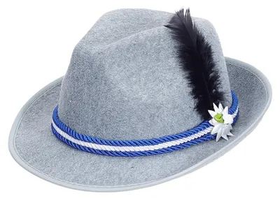 Obrázok produktu pre Bavorský klobúk Fedora s edelweissom a perím