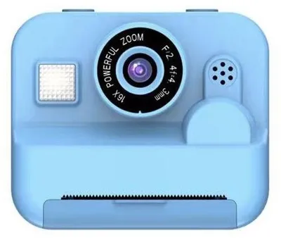 Obrázek produktu pro Dětská kamera 1080p s 2,4" displejem, tiskovým papírem a 32GB kartou, pro chlapce a dívky ve věku od 3 do 12 let (modrá)