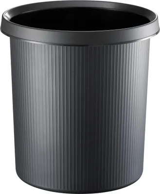 Immagine prodotto di helit H6105795 Papierkorb Linear 18 Liter rund PE schwarz