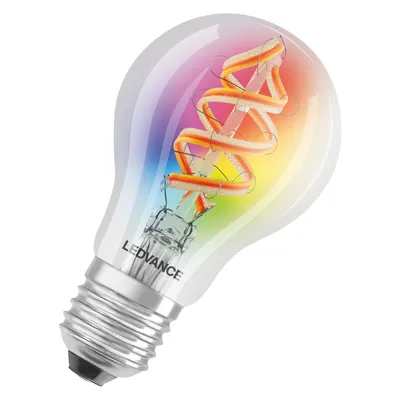 Produktbild von Ledvance LED Smart+ Spiral Filament Birne A60 4,5W = 30W E27 klar 300lm RGB 2700K dimmbar App Alexa Google WiFi