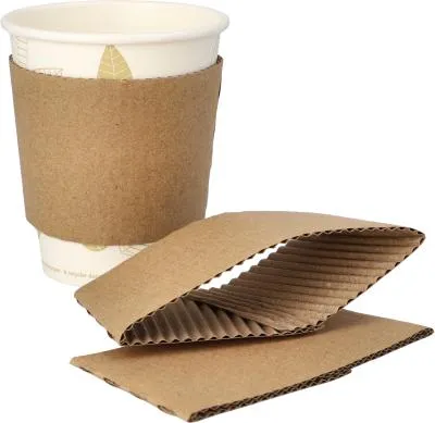 Produktbild von 100 Banderolen für Heißgetränkebecher "pure" Ø 7,3 cm · 5,8 cm braun