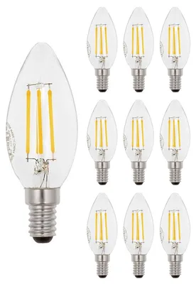 Productafbeelding van Vito Lighting LED Kaarslamp C35 E14 Helder - 4W 536lm 6400K - Koudwit - Vervangt 40W - 10 stuks
