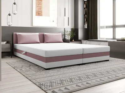 Obrázok produktu pre Kontinentálna manželská posteľ 140x200 ROSIE 14 - ružová / biela