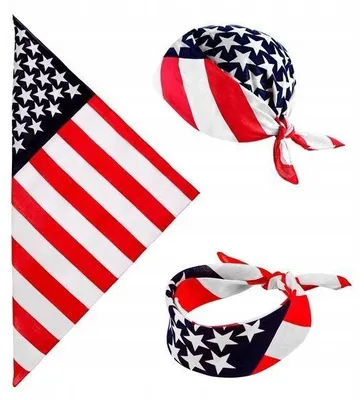Obrázek produktu pro "KOPFTUCH U.S.A." – rozměry 55 x 55 cm