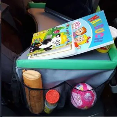 Produktbild von KDS Kinder Auto PKW Reisetisch Spieltisch mit Netztaschen für Kindersitz Neu