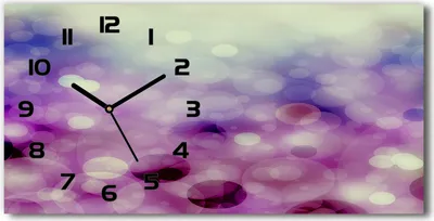 Produktbild von Wanduhr aus Glas – 60x30 cm - Glasbild - Glasuhr - Gehärtetes Glas - schwarze-zeiger - Violet Räder