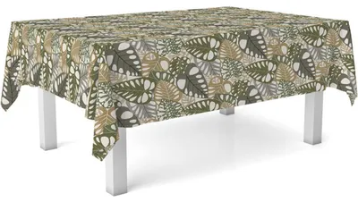 Rechteckiges Tischset 180x140 cm, fleckenabweisend, wasserdicht, Grün