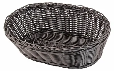 Produktbild von Brotkorb oval, schwarz, 225x180 mm (BxT)