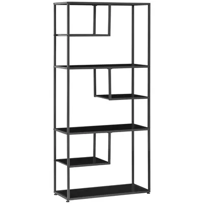 Image de HOMCOM Bibliothèque étagère de rangement à 7 niveaux cadre en acier style industriel pour salon chambre cuisine - 83 x 34 x 180 cm