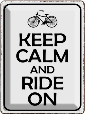 Produktbild von vianmo Blechschild 40x30 cm Keep Calm and Ride on