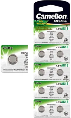 Obrázek produktu pro Knoflíkový článek CAMELION AG13 15V Alkaline, blistr po 10 kusech