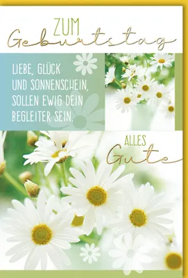 Produktbild von Geburtstag - Glückwunschkarte im Format 11,5 x 17 cm mit Umschlag