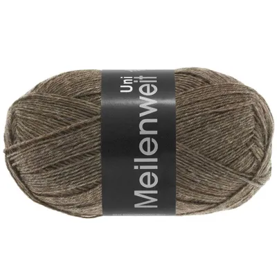 Produktbild von Lana Grossa MEILENWEIT 100 g UNI 4-fach Sockenwolle in Uni-Farben 420 m Farbe 1334 - Braun meliert