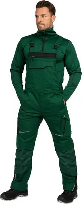 Produktbild von Leibwächter Latzhose Flex-Line FLEXL Gr. 68 grün/schwarz