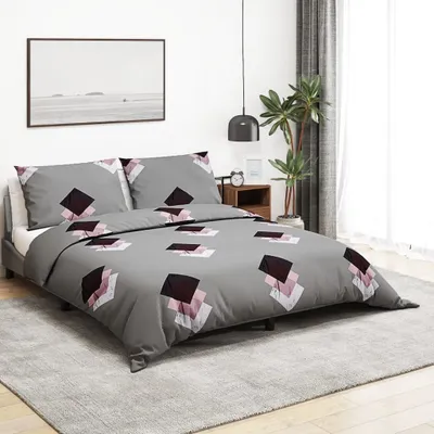 Produktbild von CLORIS Bettwäsche-Set Grau 200x220 cm Baumwolle - Bettwäschen LL0000255937
