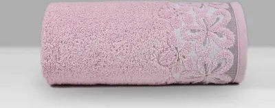 Produktbild von Handtuch, flauschiges Baumwollhandtuch, Blumen, Bella 70x140cm Rosa