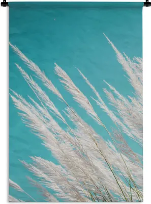 Produktbild von MuchoWow® Wandteppich Wandbehang Pampasgras - Pflanze 60x90 cm Tapisserie Dekoration Wandtuch - Foto-Teppich - Abwaschbar