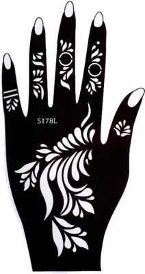 Produktbild von Henna Tattoo Schablone für die Linke Hand