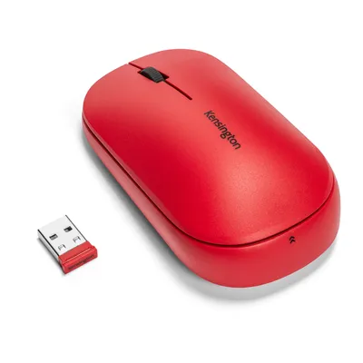 Immagine prodotto di Kensington® K75352WW Mouse SureTrack™ senza fili con Bluetooth e ricevitore nano USB, rosso