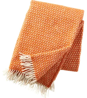 Produktbild von Klippan Knut Wolldecke aus Schurwolle 130x200 cm: orange Farbe: orange