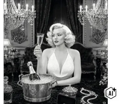 Produktbild von Leinwandbild Marylin At Party 40 x 40 cm
