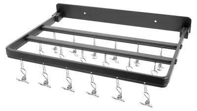 Produktbild von Platzsparender Aluminium-Wandtrockner mit Clips für Socken und Unterwäsche, faltbarer Wäschebügel für Balkon und Haushalt