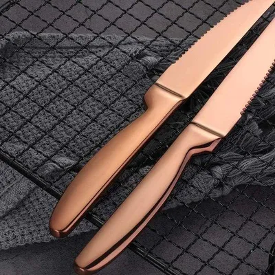 Produktbild von Famanu Steakmesser Set für 6 Personen - Roségold - 22 cm