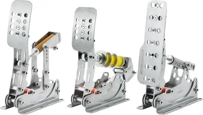 Produktbild von Sim-Racing-Pedale, Edelstahl, kompatibel mit Logitech/G29/T300RS/GT, einstellbarer Widerstand, UT-P3-H3