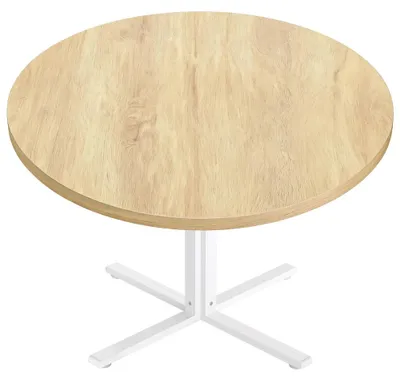 Obrázek produktu pro Kulatý jídelní stůl pro 4 osoby | Béžová barva | Rozměry: 80 x 80 x 74,8 cm