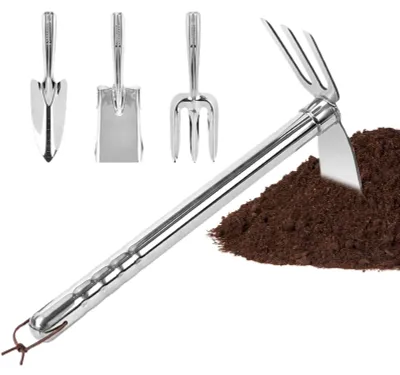 Produktbild von 4-teiliges Gartengerät-Set aus Edelstahl