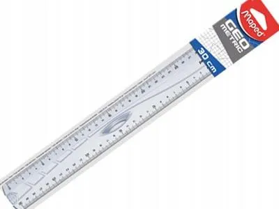 Produktbild von Maped Doppelseitiges Lineal 30 cm für Schule, Transparent