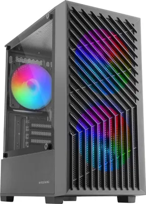 Produktbild von Mars Gaming MC-VORTEX, Mini Tower, PC, Schwarz, micro ATX, Mini-ITX, Netz, SGCC, Gehärtetes Glas, Gaming
