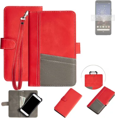 Produktbild von K-S-Trade Handy Schutzhülle für Google Pixel 3a Hülle Portemonnee Brieftasche Klapphülle Kartenfächer Flip Wallet Case Etui