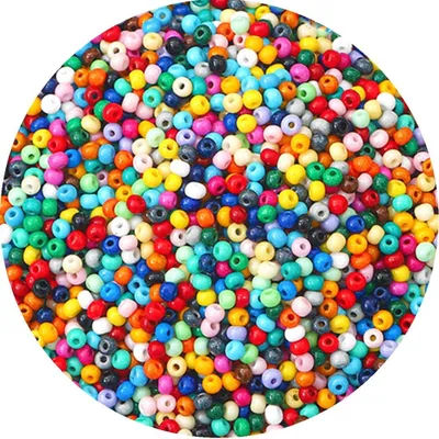 Produktbild von Rocailles Glasperlen bunt, 4 mm, 2000 Stück, für Schmuckherstellung