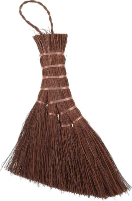Produktbild von Kleine Küchen- und Reinigungsbürste mit Kupferdraht, Naturborsten und Aufhängehaken für Teezeremonie und Haushalt