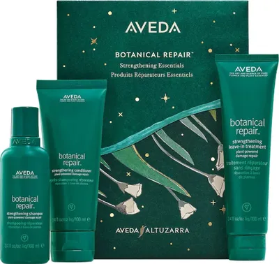 Produktbild von Aveda Botanical Repair Stärkendes Haar Shampoo Set, 100 ml + Stärkende Haarspülung, 100 ml + Stärkende Leave-in Haarkur, 100 ml